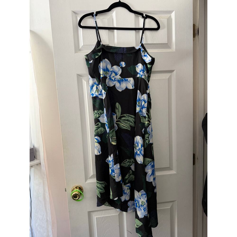 Blue Floral Dress By Banana Republic Size 8 - Picture 3 of 7